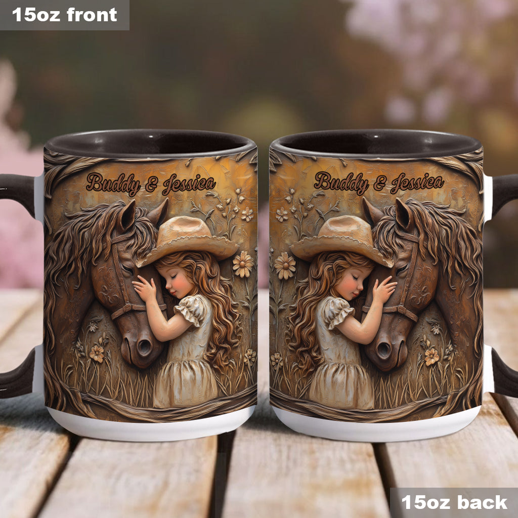 Just A Girl Who Loves Horse - Personalized Horse Accent Mug