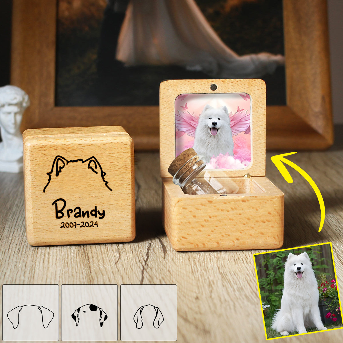 Tu me manques beaucoup - Souvenir personnalisé en fourrure de chien