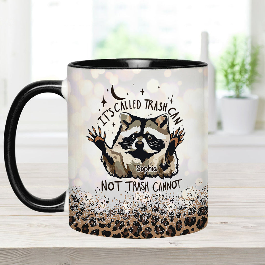 Mülleimer nicht - Personalisierte Tasse mit Waschbär-Motiv