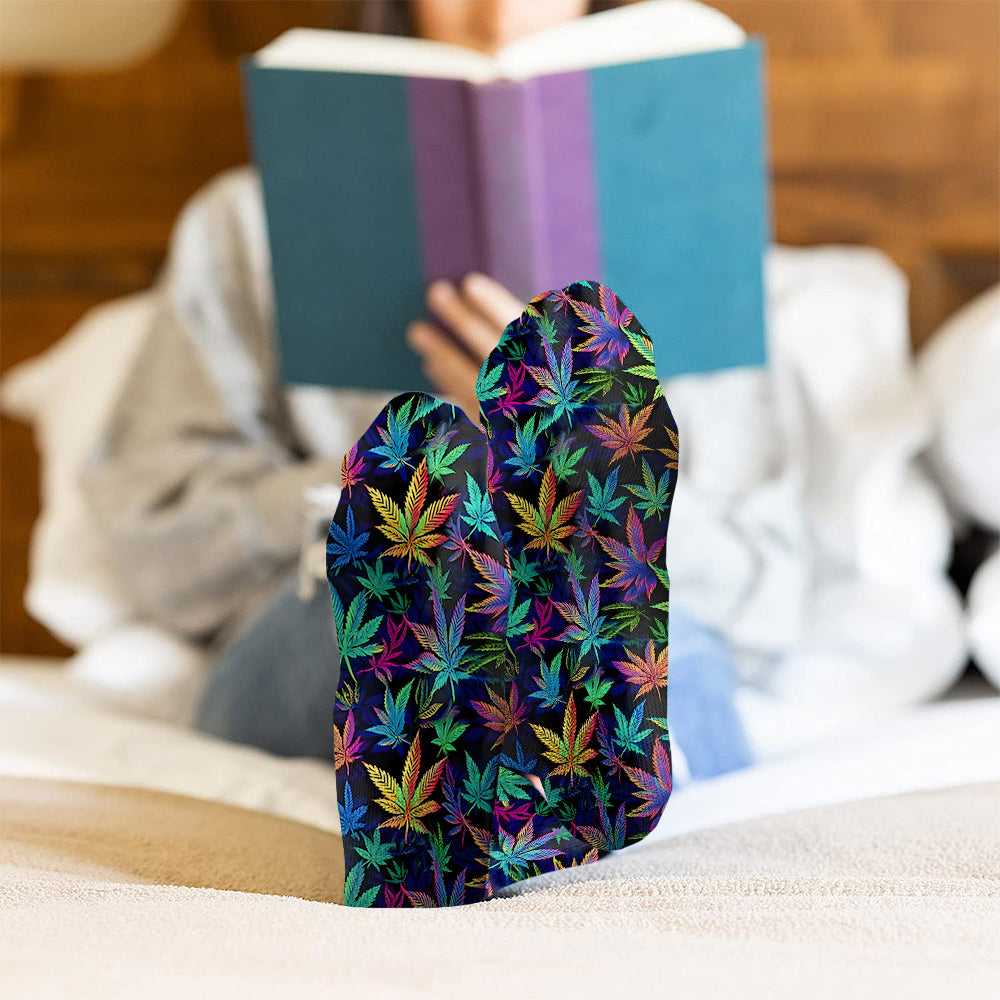 It's 420 somewhere Colorful Marijuana - Personalized Weed Socks