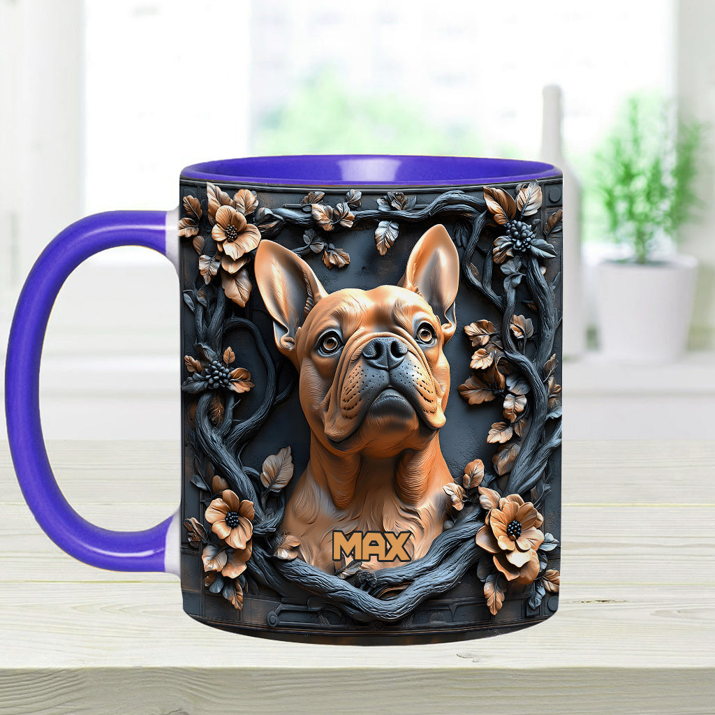 Mug personnalisé avec motif chien « Lovely Frenchie »
