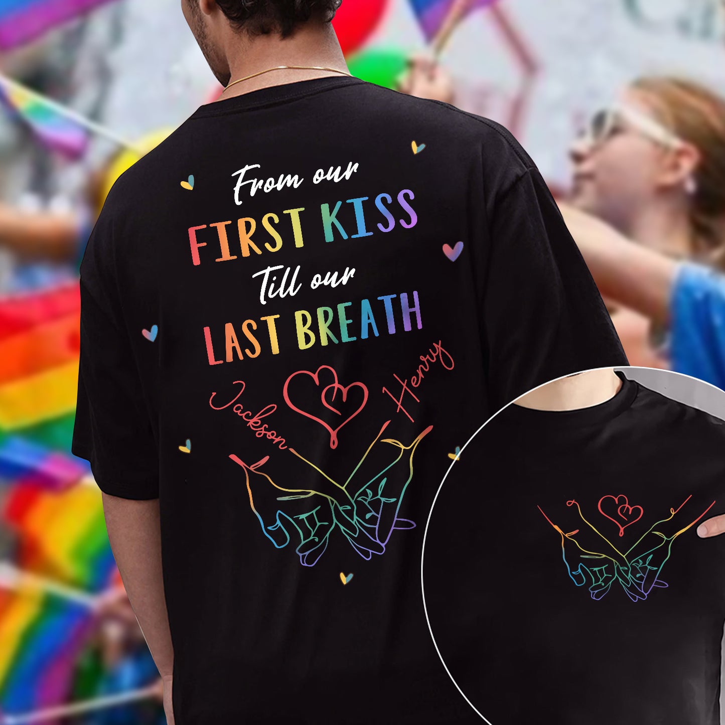 Ich halte dich fest – Personalisiertes LGBT-Unterstützungs-T-Shirt und Hoodie