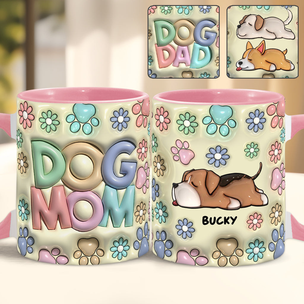Dog Mom Dog Dad - Personalized Dog Accent Mug