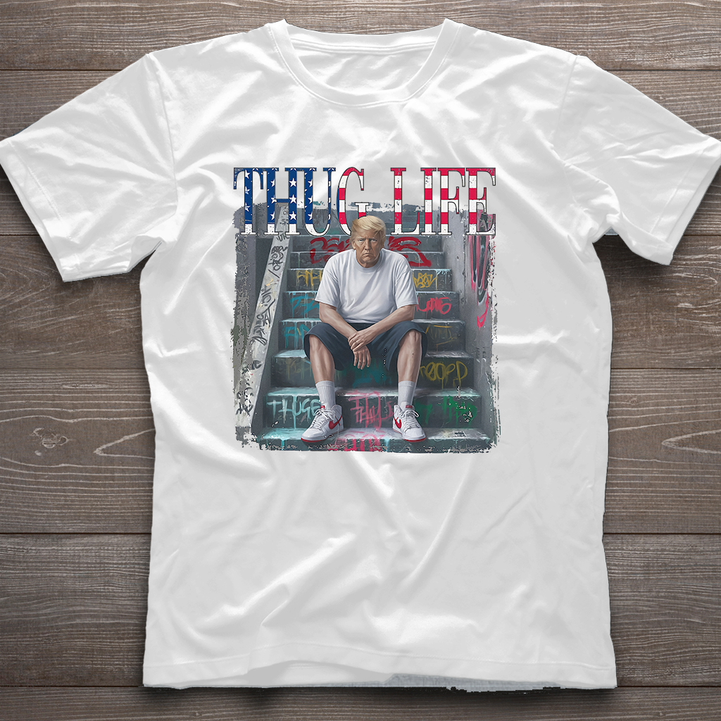 T-shirt « Thug Life President », T-shirt « Trum Thug Life », T-shirt Président, T-shirts Élections, T-shirt Présidentiel, T-shirt Fête de l'Indépendance |