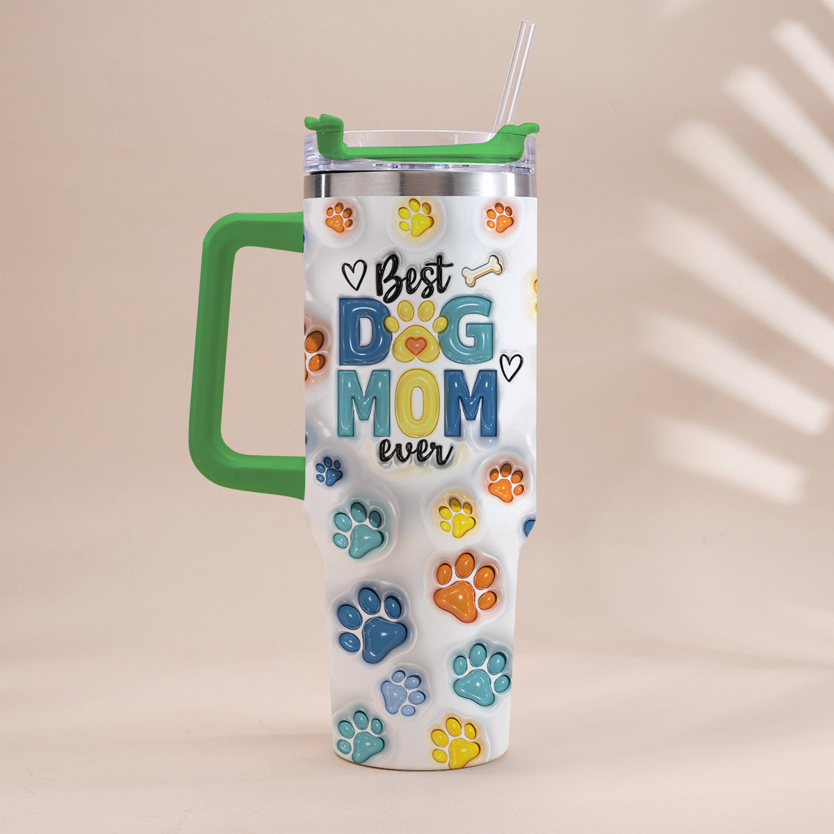 Best Dog Dad/ Mom Ever - Personalized Dog Tumbler With Handle