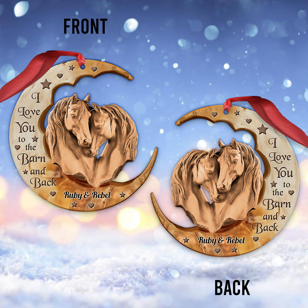 De notre premier baiser - Ornement cheval personnalisé