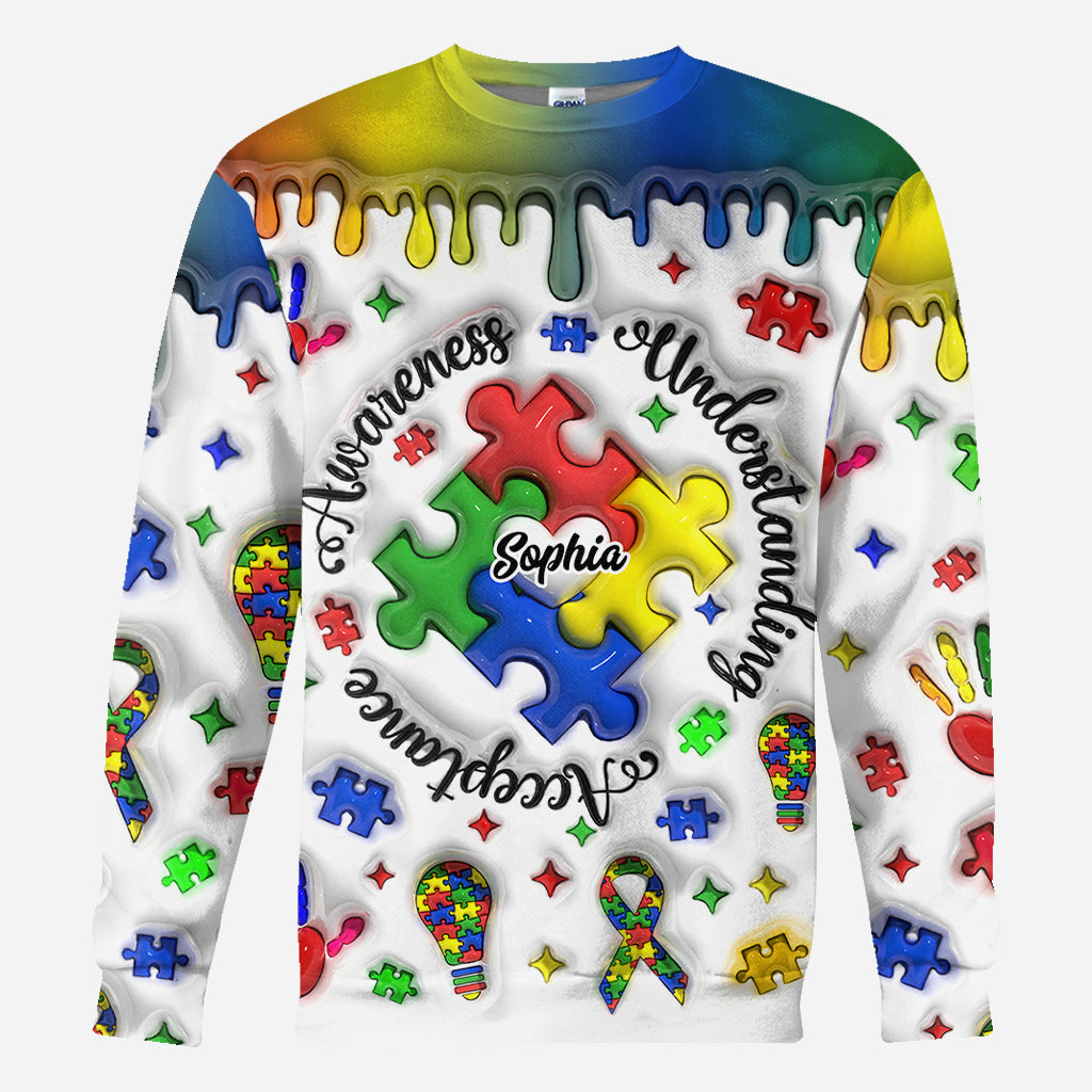 Autism Awareness - Personalized Autism Awareness All Over Shirt