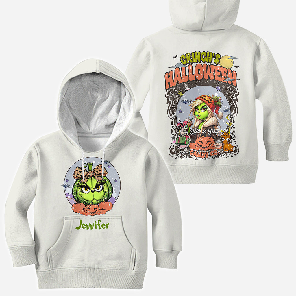 Green Pumpkin Mama Any Title - Personalized Stole Christmas All Over Shirt