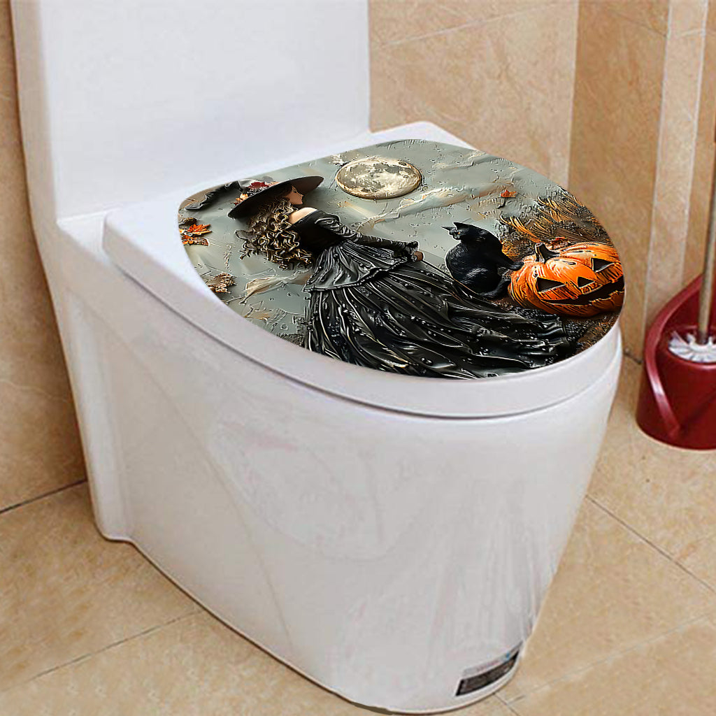 Beautiful Witch Witch Bathroom Curtain & Mats Set