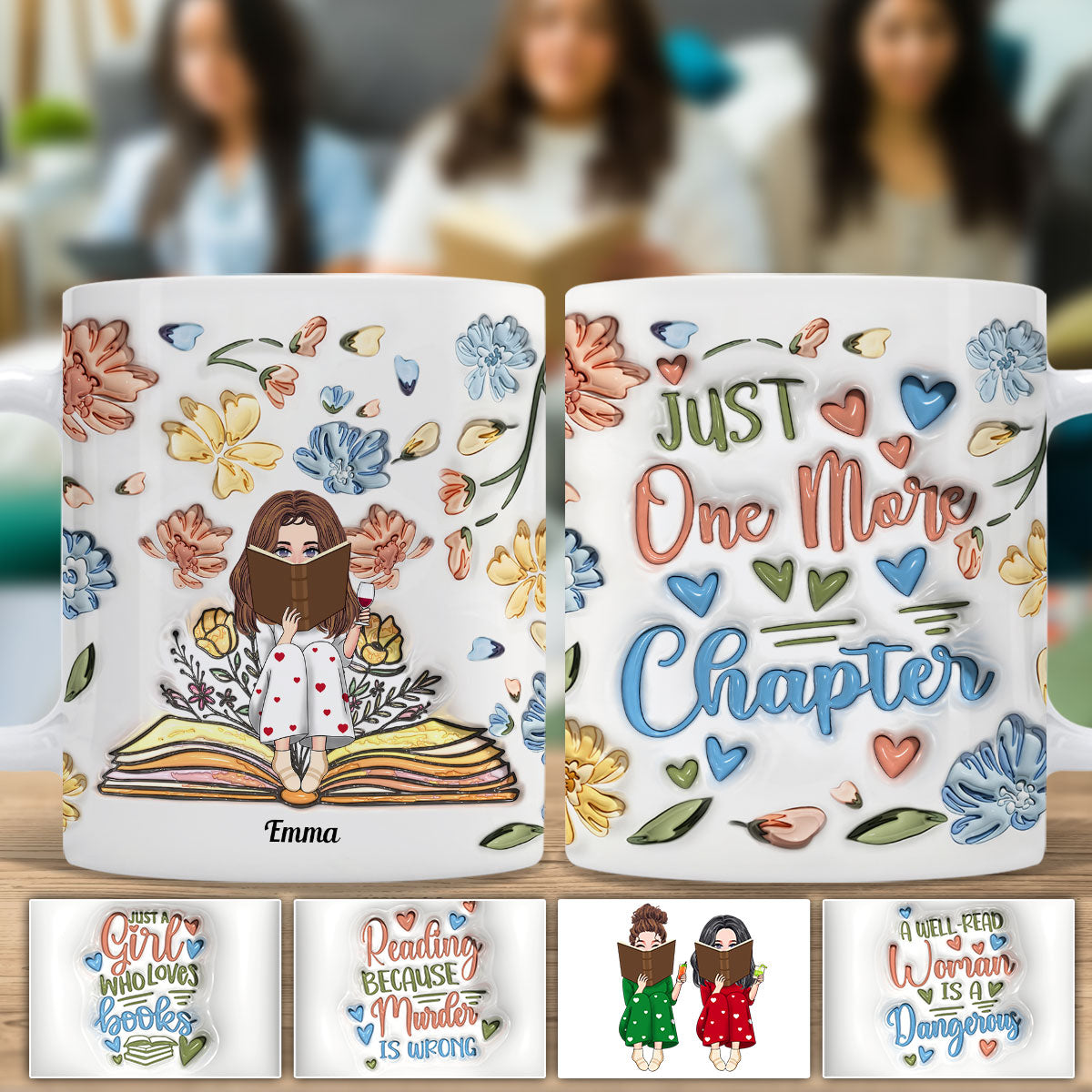 Just A Girl Who Loves Books - Personalized Book Mug