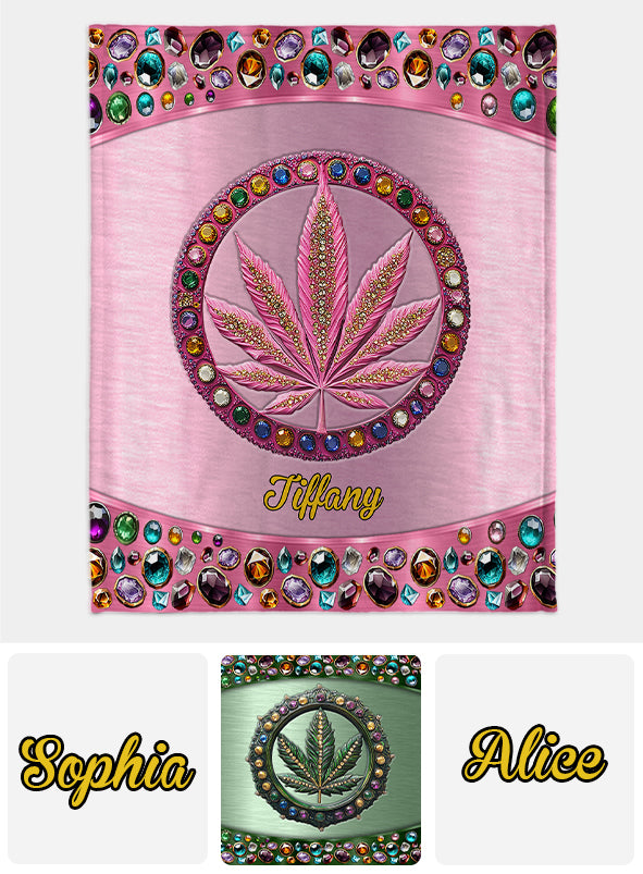 Stoner Chick - Personalized Weed Blanket