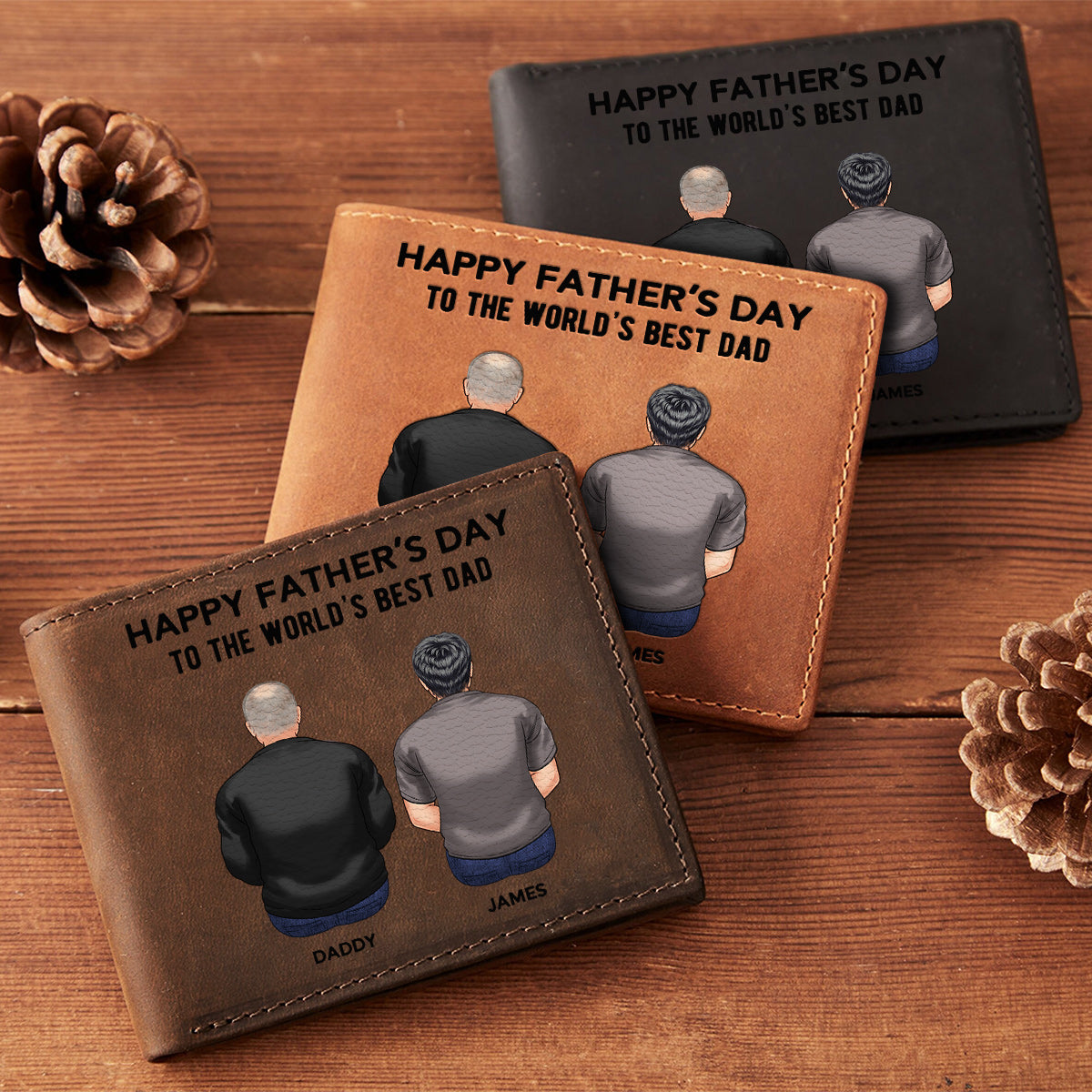 All Of The Lessons You've Taught Me Dad - Personalized Father Leather Wallet