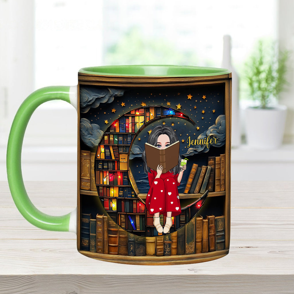 Just A Girl Who Loves Books - Personalized Book Accent Mug