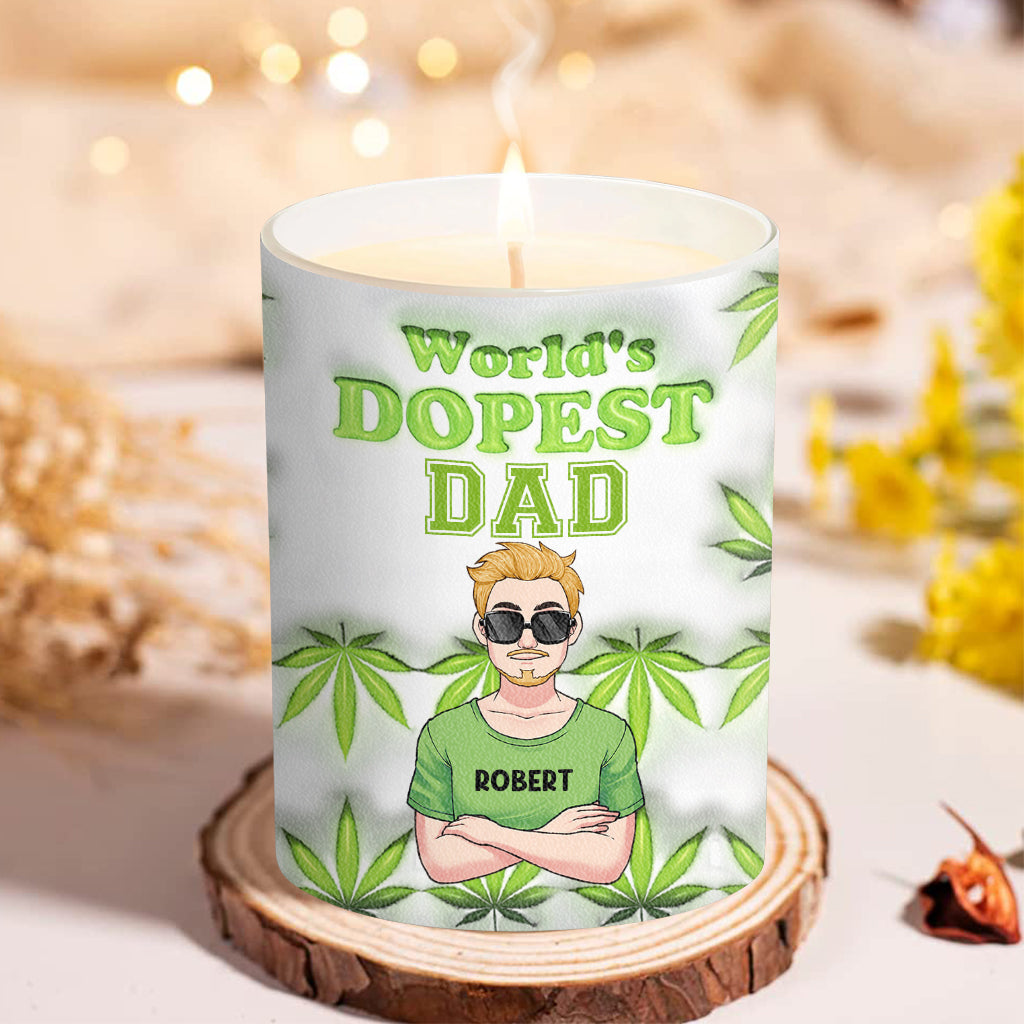 Dopest Dad Ever - Personalized Father Candle With Wooden Lid