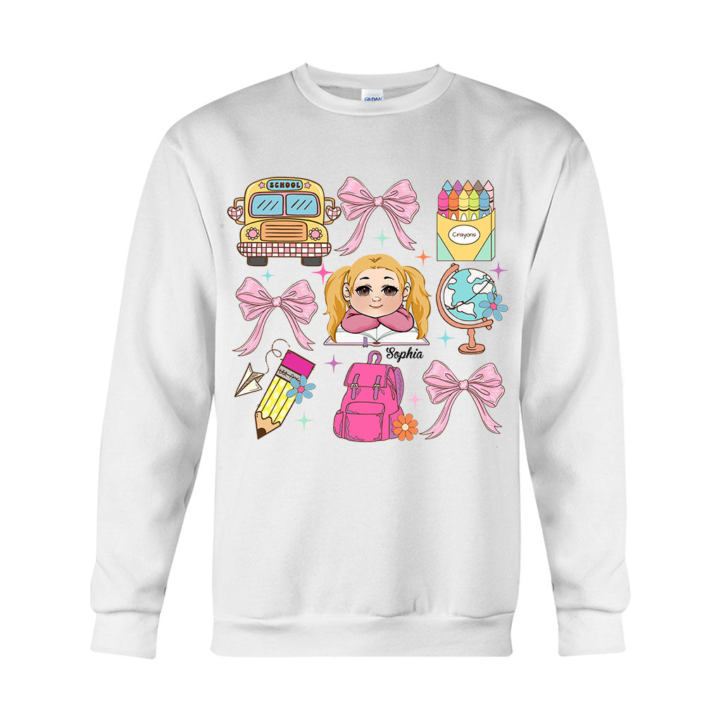 Back to School Coquette - Personalized Kid T-shirt And Hoodie