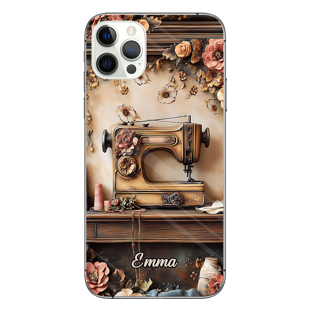 Beautiful Sewing Machine - Personalized Sewing Clear Phone Case