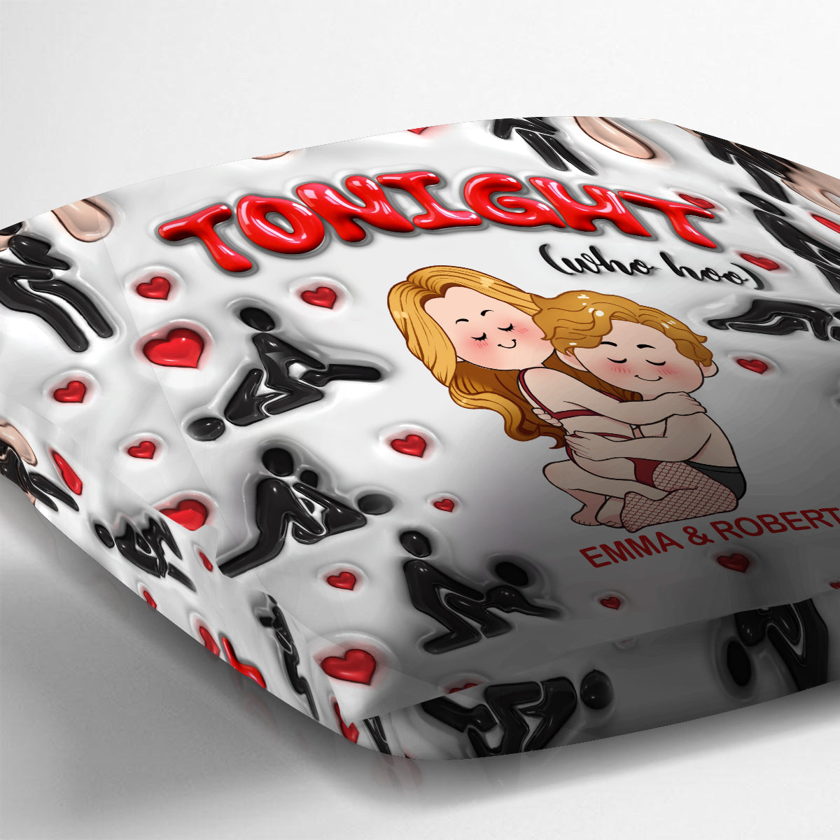 Tonight Who Hoo - Personalized Couple Throw Pillow