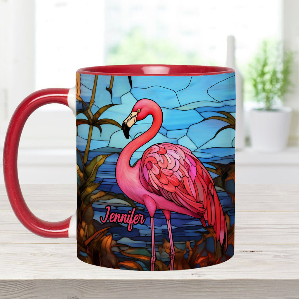 Personalisierte Tasse mit Flamingo-Motiv – Liebe Flamingos!