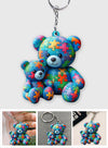 Mama Bear - Autism Awareness Keychain