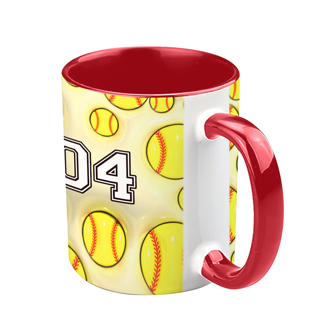 Amateurs de softball - Mug personnalisé à motif softball