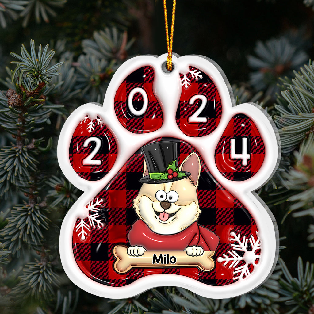Merry Woofmas 2024 - Personalized Dog Ornament