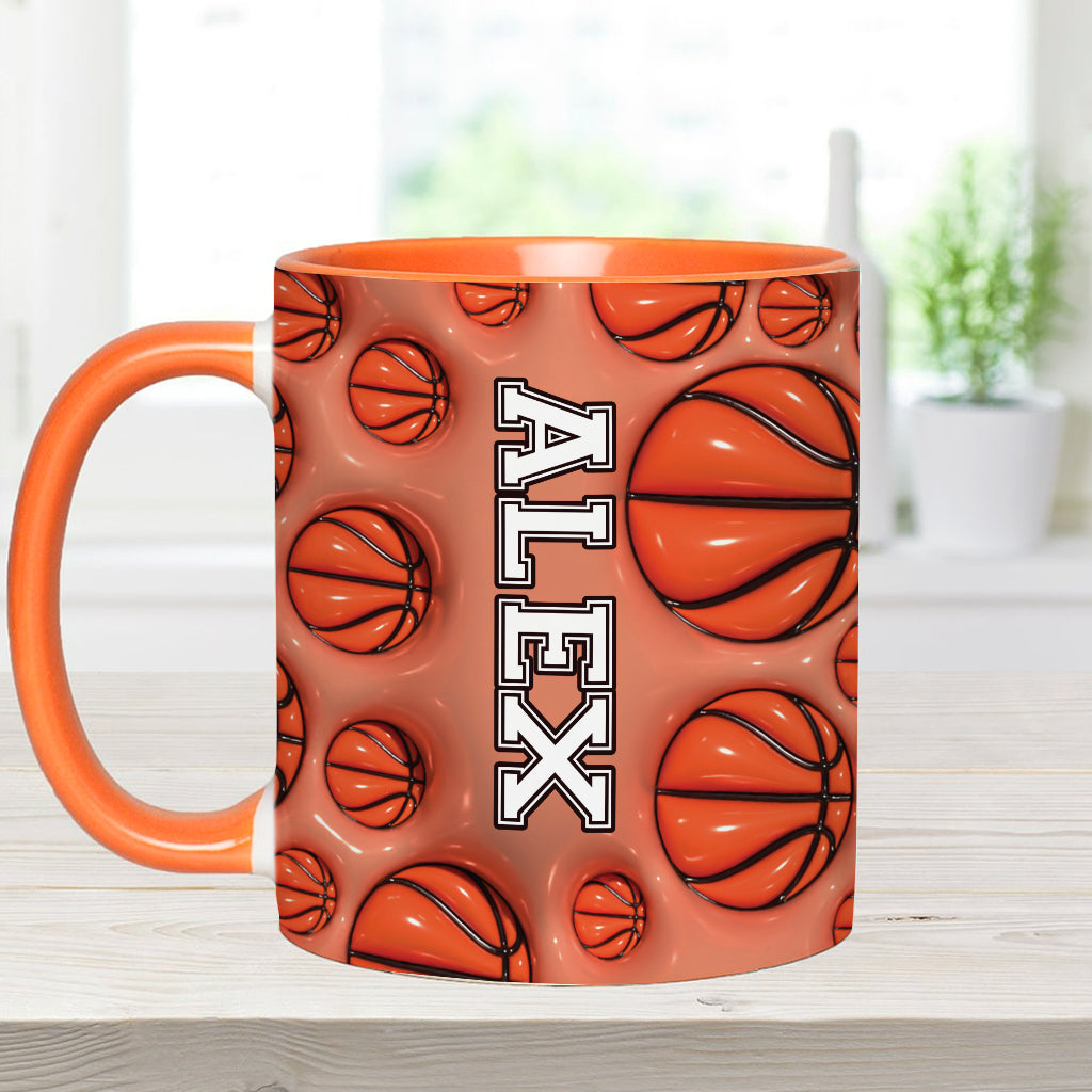 Basketball Lovers - Personalized Basketball Accent Mug
