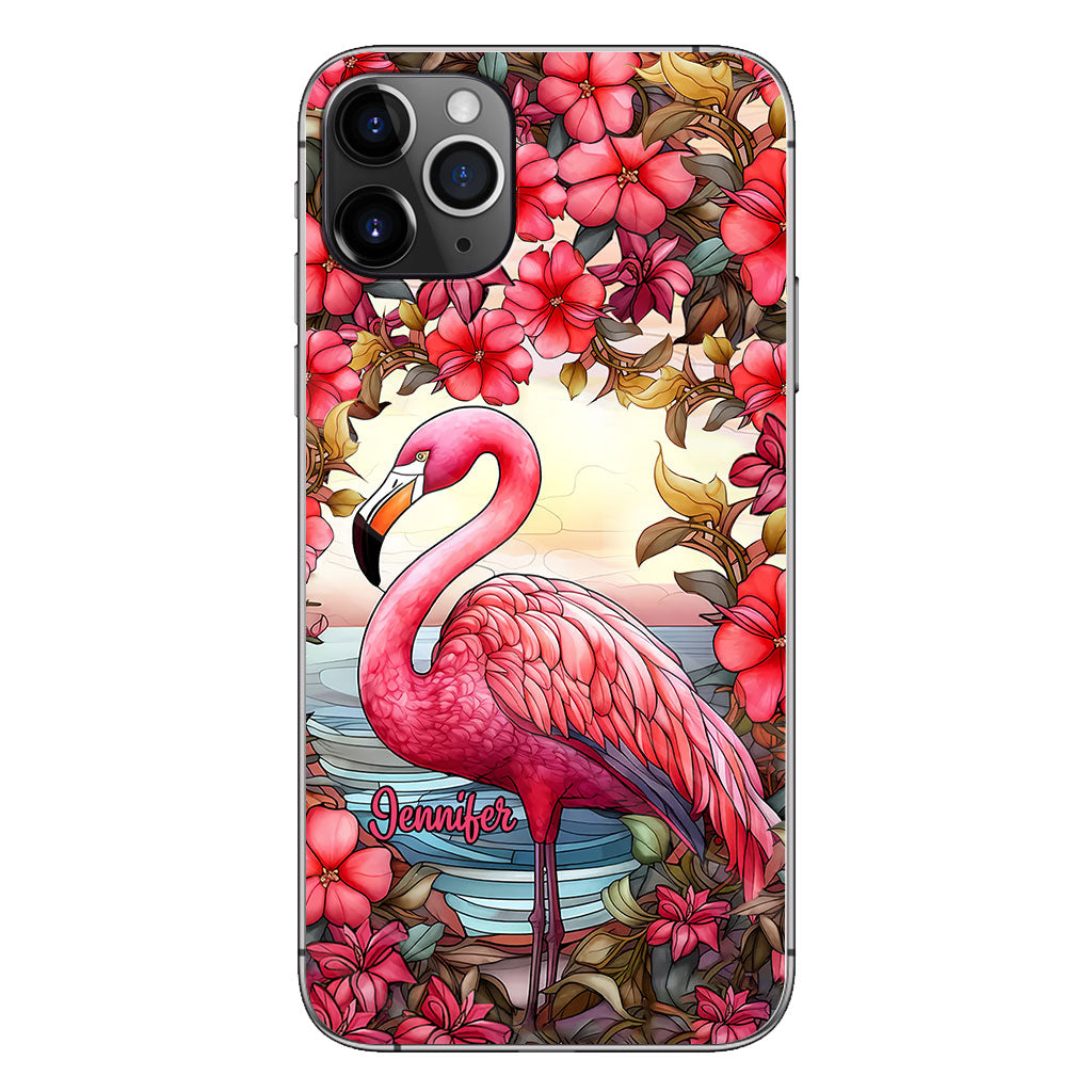 Love Flamingos - Personalized Flamingo Phone Case