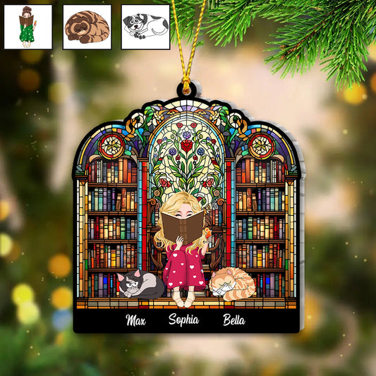 Just A Girl Who Loves Books - Personalized Book Custom Shaped Ornament