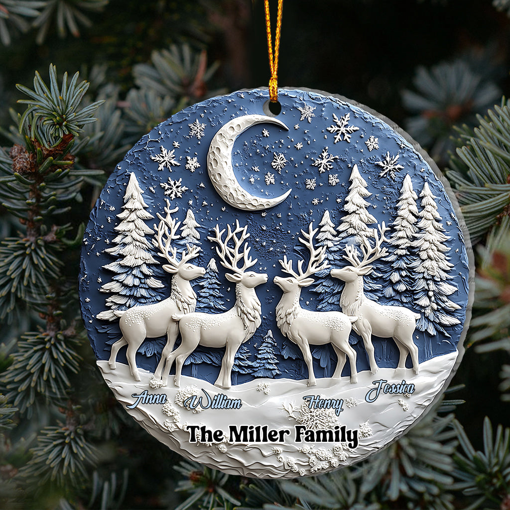 Beautiful Night Silent Night - Personalized Family Ornament