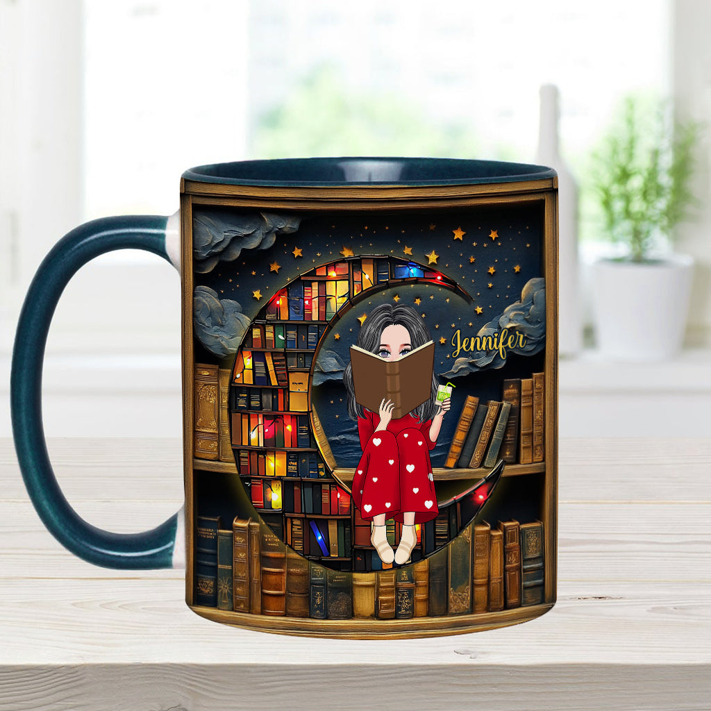 Just A Girl Who Loves Books - Personalized Book Accent Mug