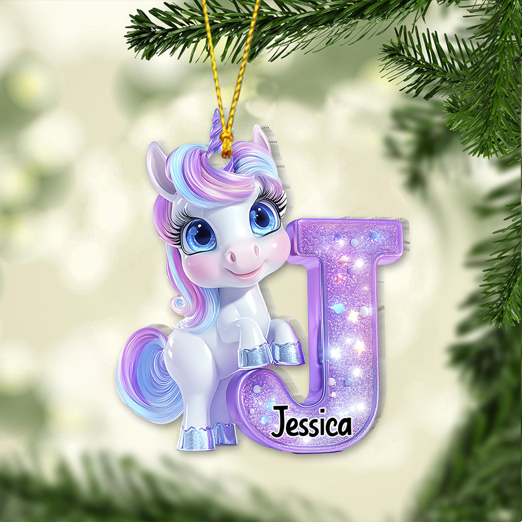 Cartoon Unicorns - Personalized Kid Ornament