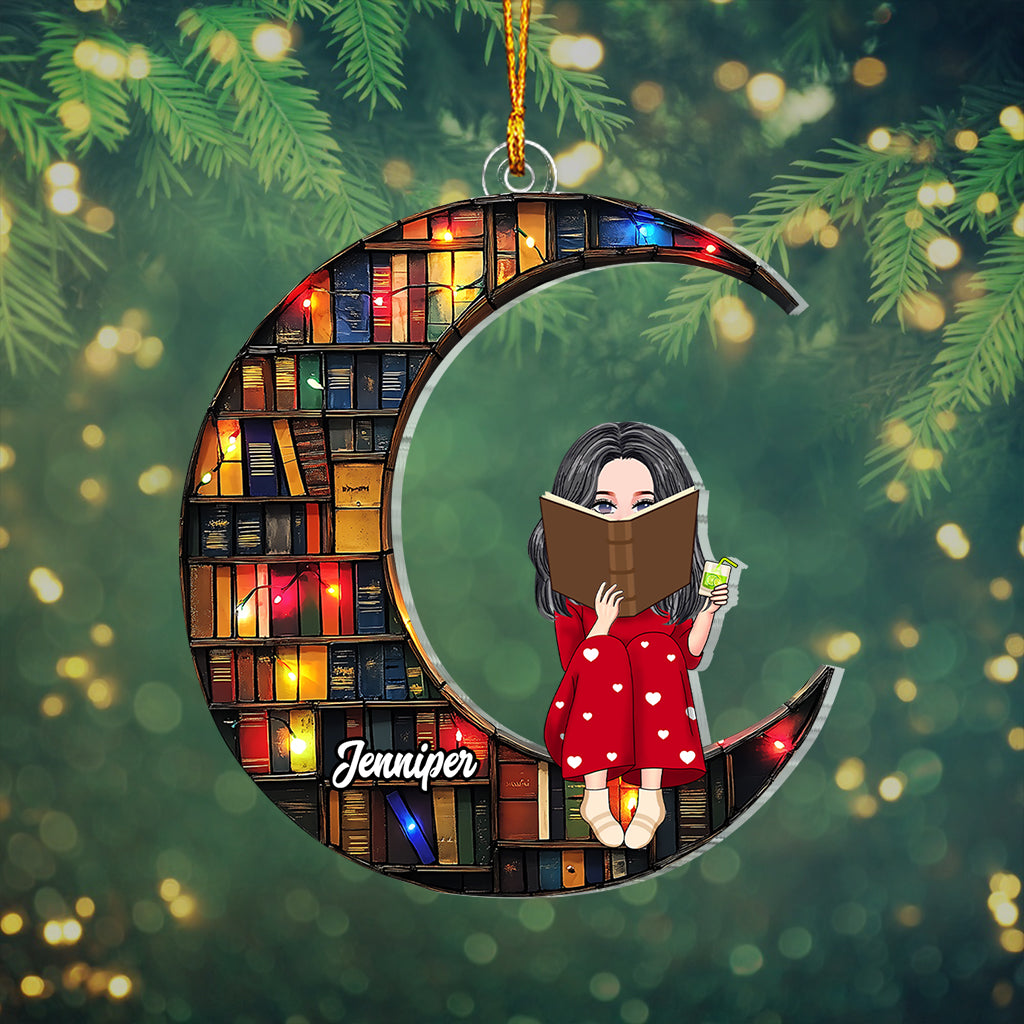 Just A Girl Who Loves Books - Personalized Book Custom Shaped Ornament