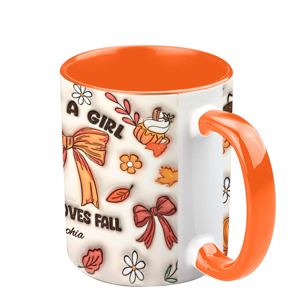 Just A Girl Who Loves Fall - Personalized Autumn Accent Mug