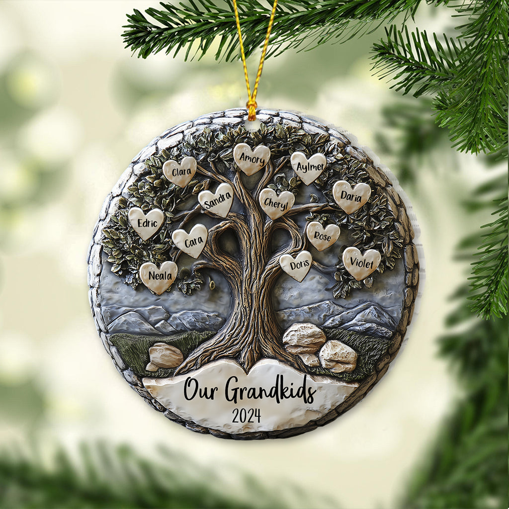 Our Grandkids 2024 - Personalized Grandma Ornament