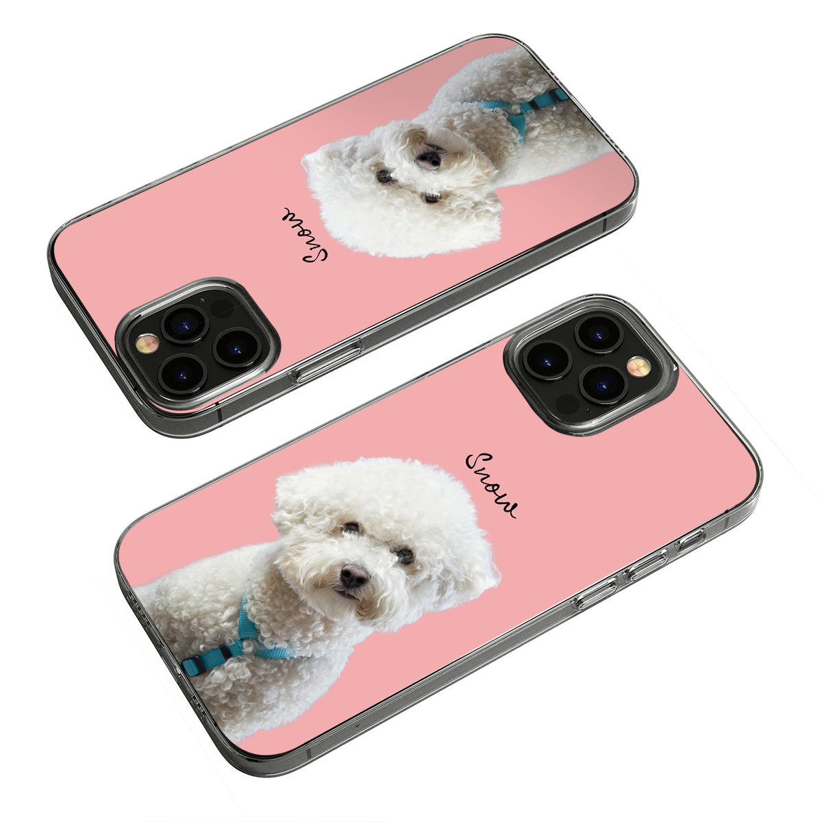 Lovely Dog Cat Pet Portrait - Personalized Dog Clear Phone Case