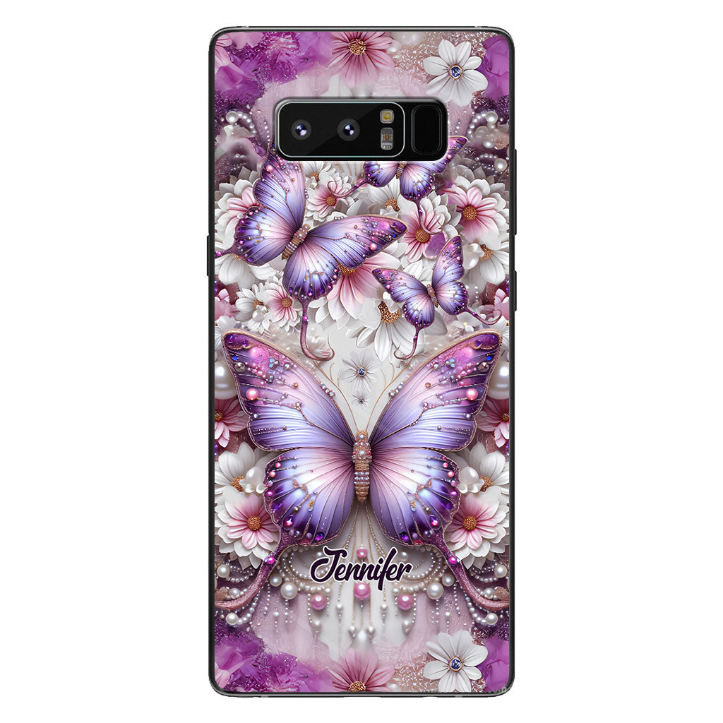 Floral Butterflies - Personalized Butterfly Phone Case