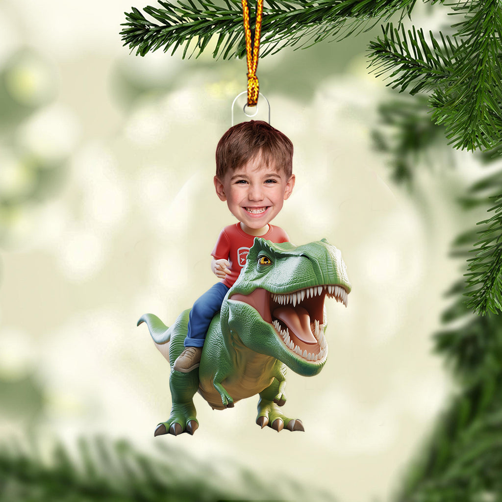Dinosaurs - Personalized Kid Custom Shaped Ornament
