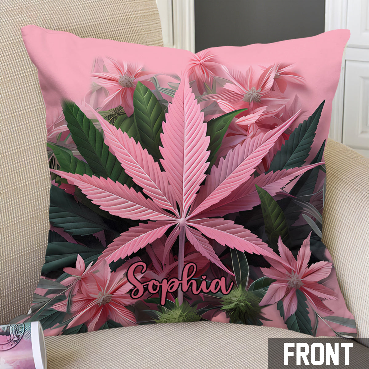 Free Your Mind - Personalized Weed Throw Pillow