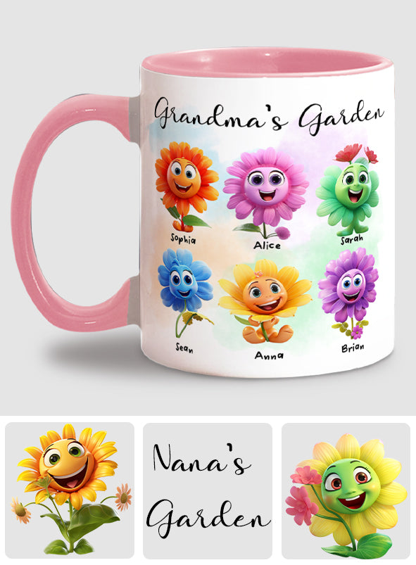 Grandma's Garden - Personalized Grandma Accent Mug