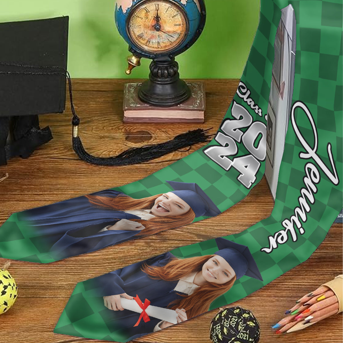 Photo Custom Graduation Stole Sash - Personalized Graduation Graduation Stole