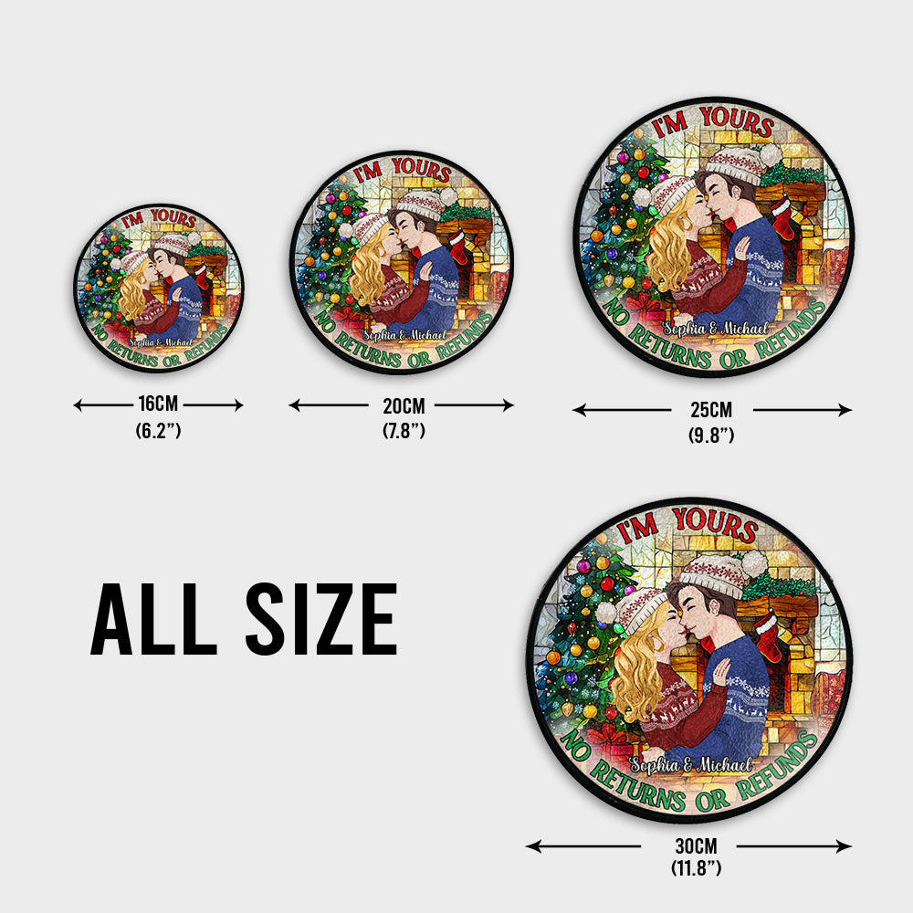 No Returns Or Refunds - Personalized Couple Stained Glass Suncatcher