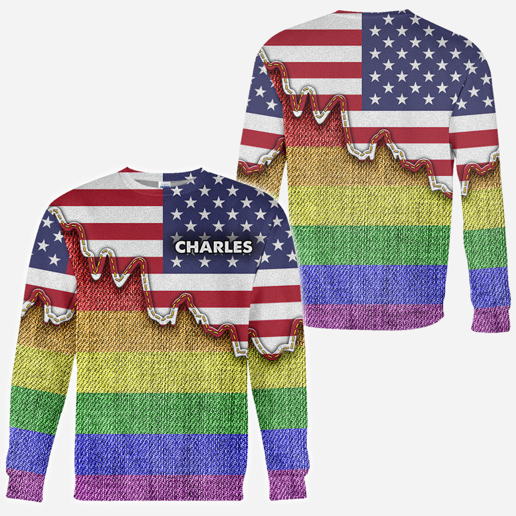 I am brave I am bruised True Colors - Personalized LGBT Support All Over Shirt