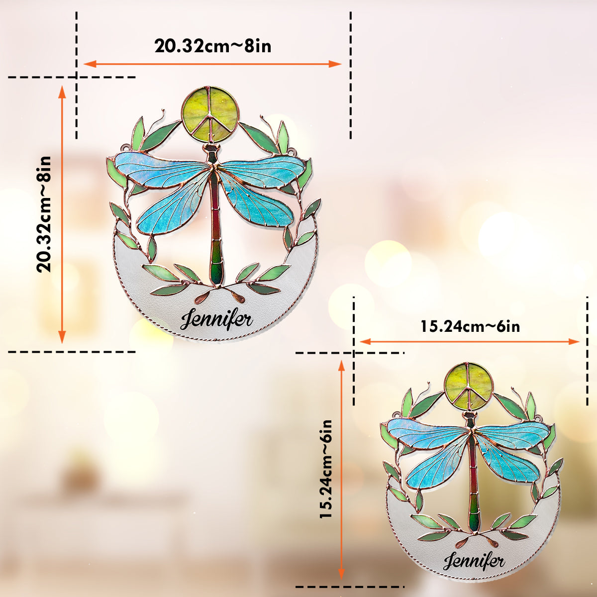 Hippy Soul - Personalized Hippie Window Hanging Suncatcher Ornament