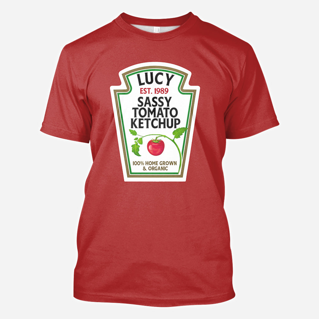 Sassy Ketchup Spicy Mustard Condiment Costume - Personalized Halloween All Over Shirt