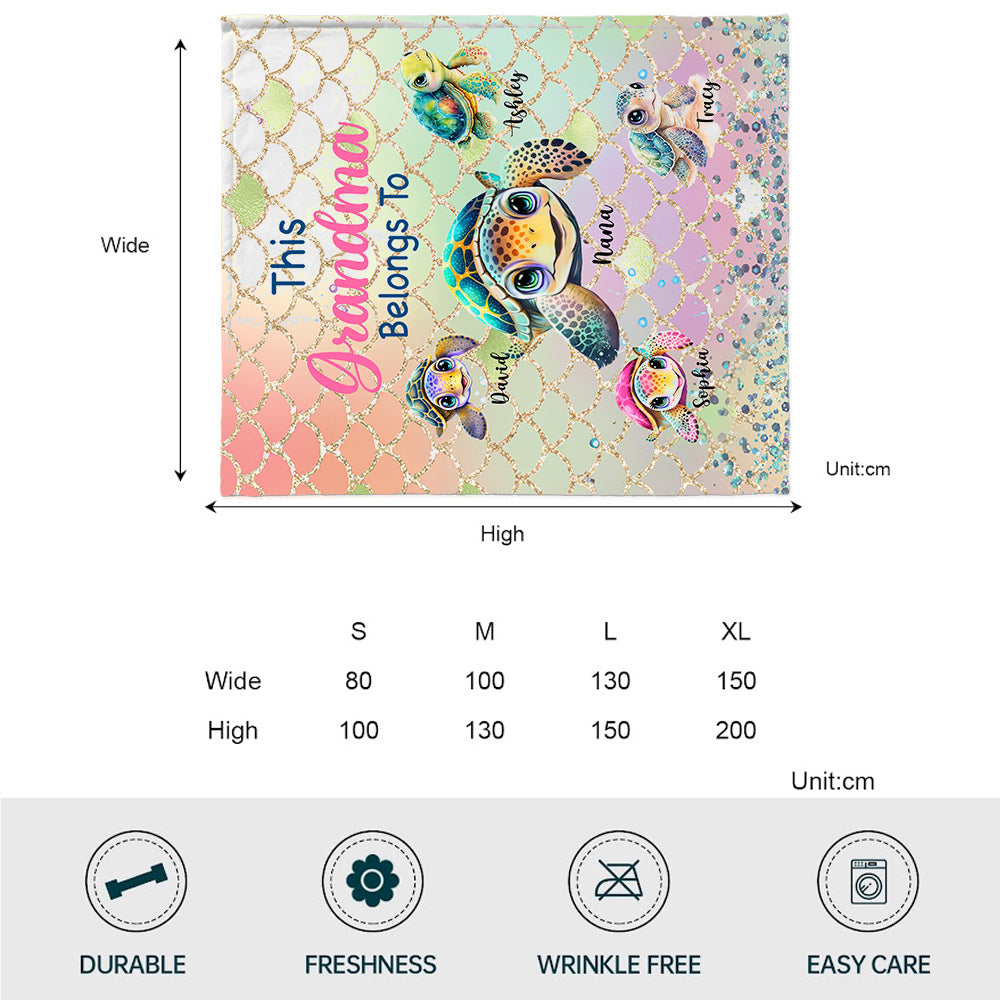 This Grandma Mom Belongs To Custom Any Title - Personalized Grandma Blanket