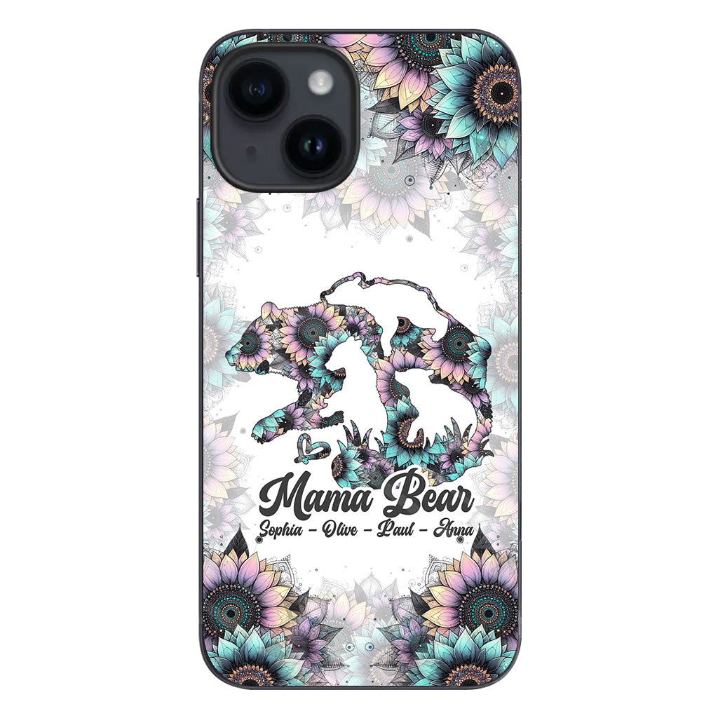 Mama Bear - Personalized Mother Clear Phone Case