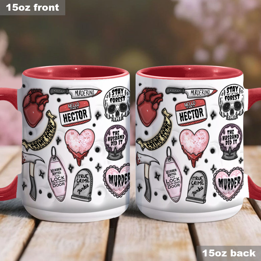 True Crime Junkie - Personalized Accent Mug