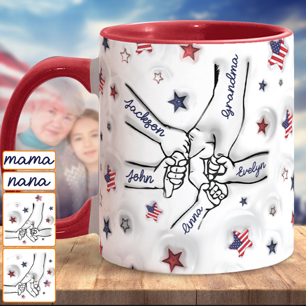 Proud Grandma Mom Aunt - Personalized Grandma Accent Mug