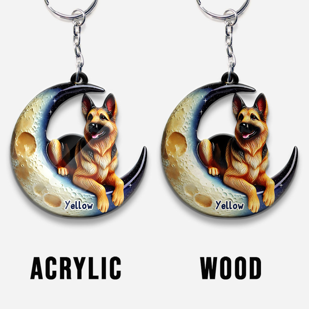 I Love My Dog - Personalized Dog Keychain