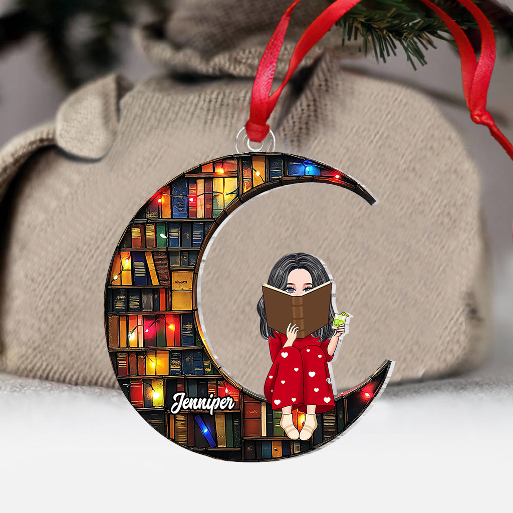 Just A Girl Who Loves Books - Personalized Book Custom Shaped Ornament